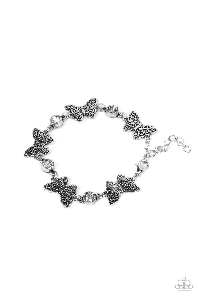 Paparazzi Bracelet ~ Has a WING to It - White