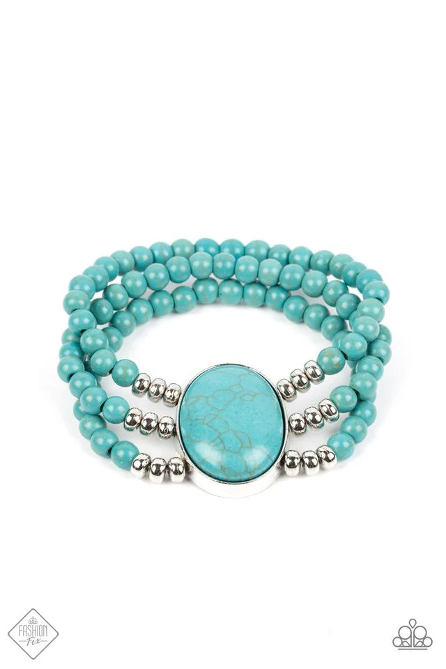 Paparazzi Bracelet ~ Stone Pools - Blue