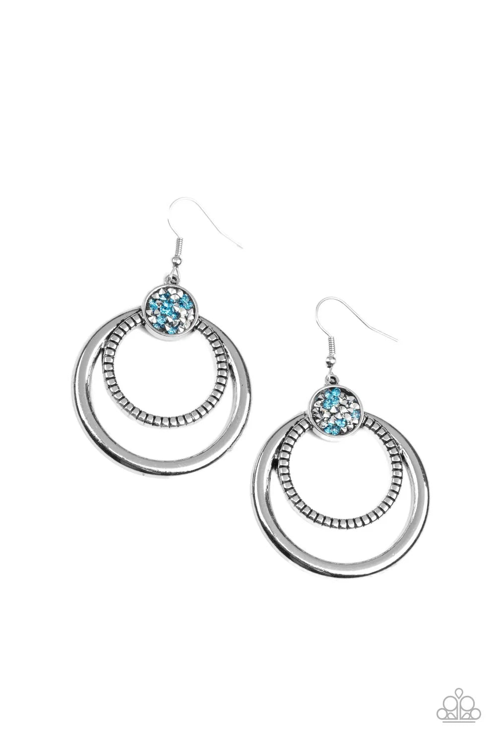 Paparazzi Spun Out Opulence - Blue Earrings