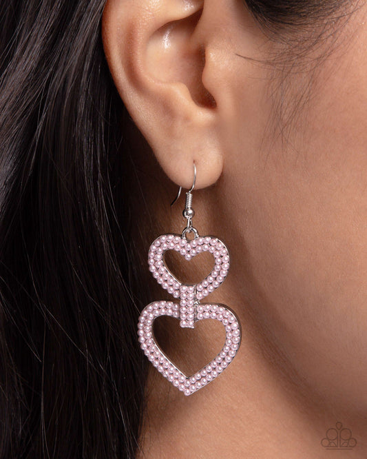 Paparazzi Dedicated Darling - Pink Earrings