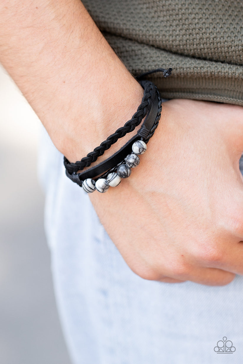 Off-Road Rebel - black - Paparazzi mens bracelet