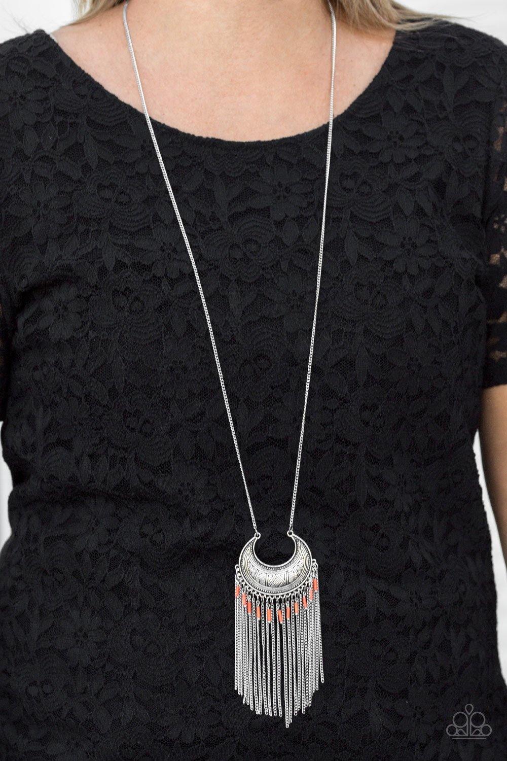 Paparazzi Mad About Madagascar - Orange - Necklace