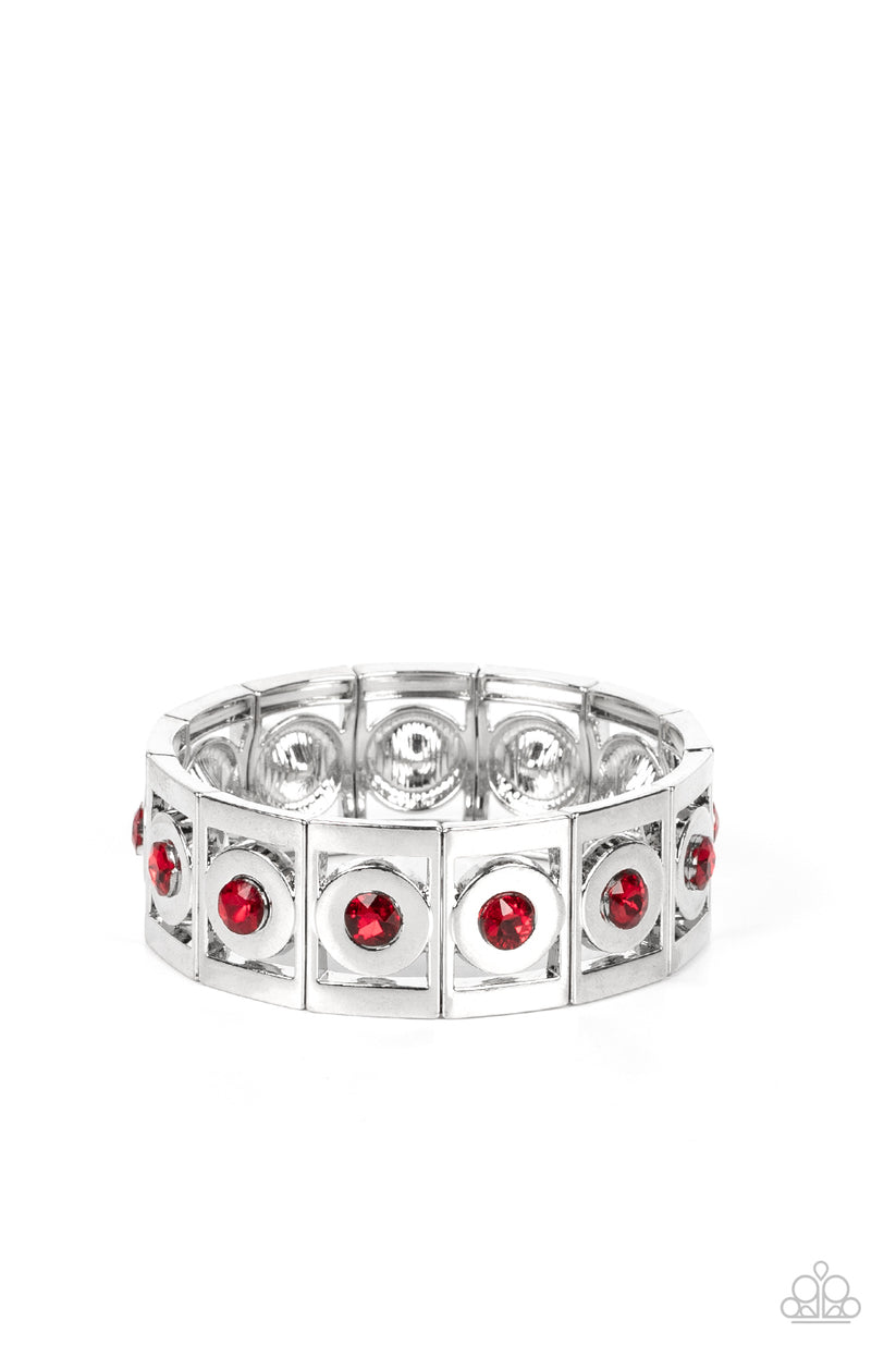 Stretch of Drama - red - Paparazzi bracelet