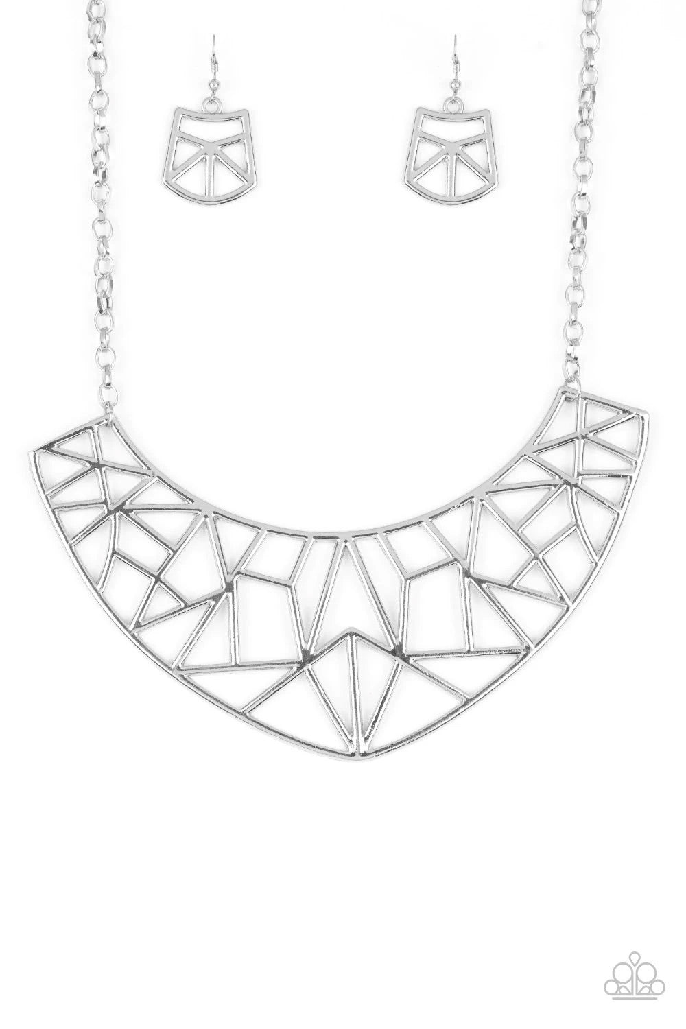 Strike While HAUTE - Silver Necklace-Paparazzi