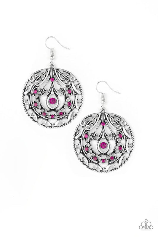 Paparazzi  Choose To Sparkle - Pink  Earrings