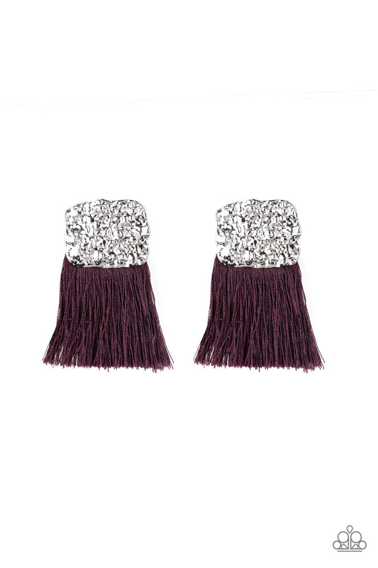 PLUME BLOOM - PURPLE PLUME - EARRINGS- PAPARAZZI ACCESSORIES