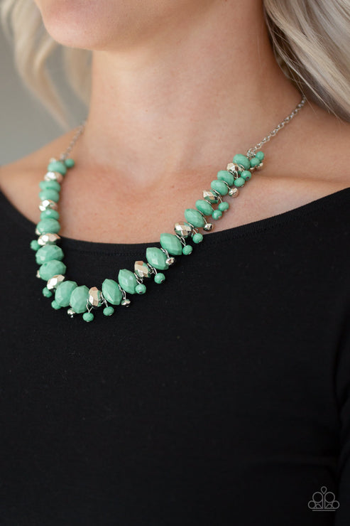 Paparazzi  Brags To Riches - Green  Necklace