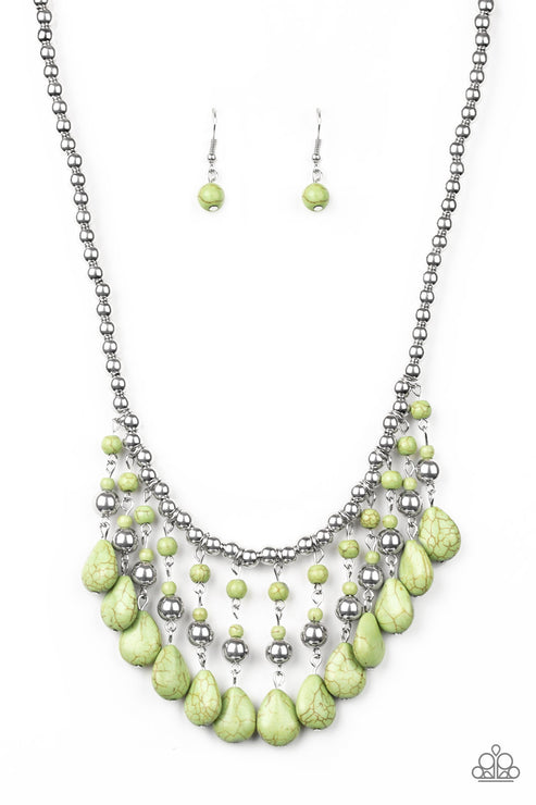 Paparazzi  Rural Revival - Green  Necklace