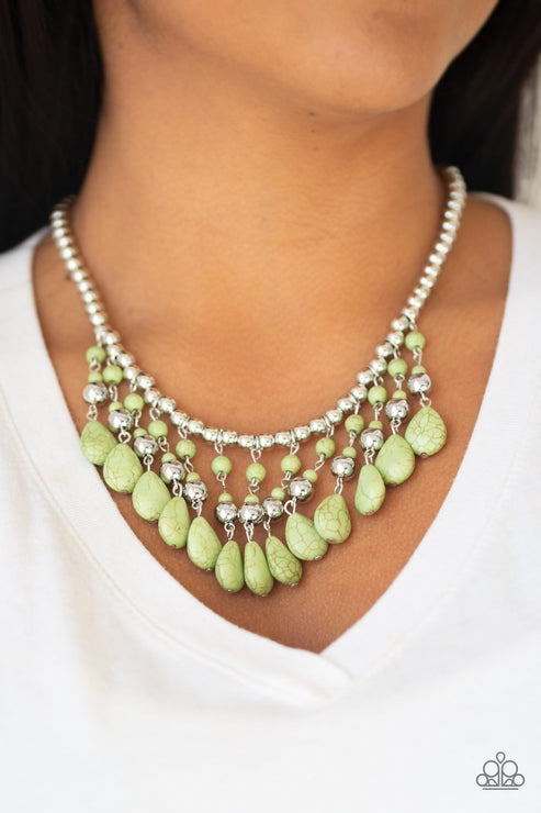 Paparazzi  Rural Revival - Green  Necklace