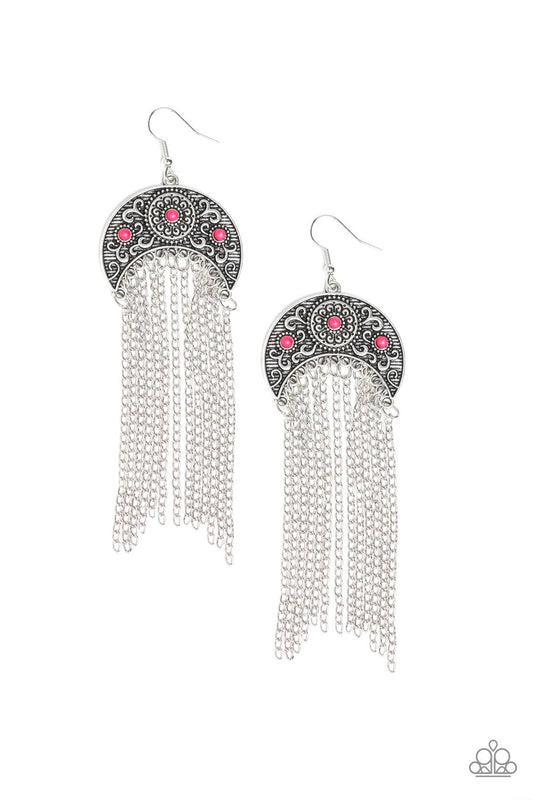 Paparazzi  Lunar Melody - Pink  Earrings