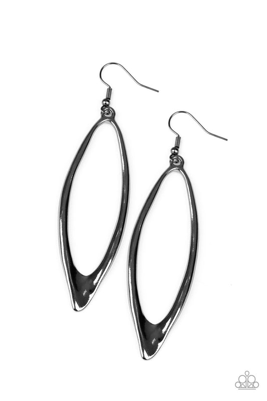 PAPARAZZI "POSITIVELY PROGRESSIVE" BLACK EARRINGS