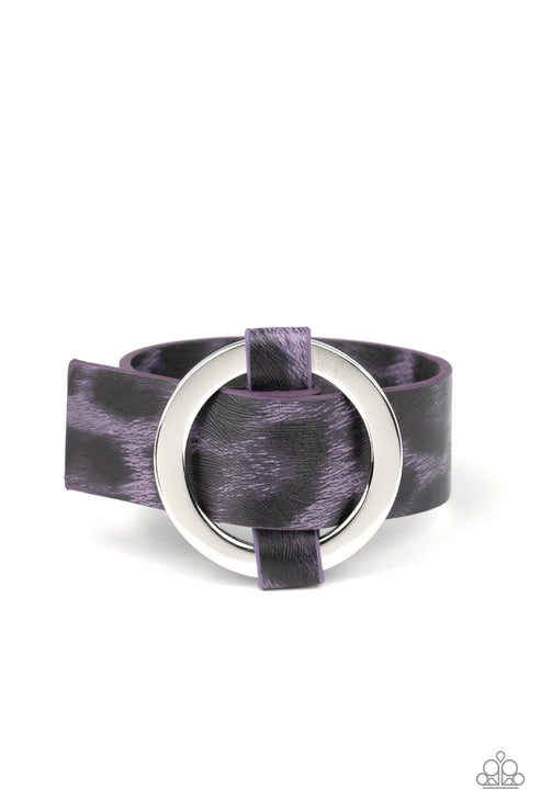 Paparazzi  Jungle Cat Couture - Purple  Bracelet