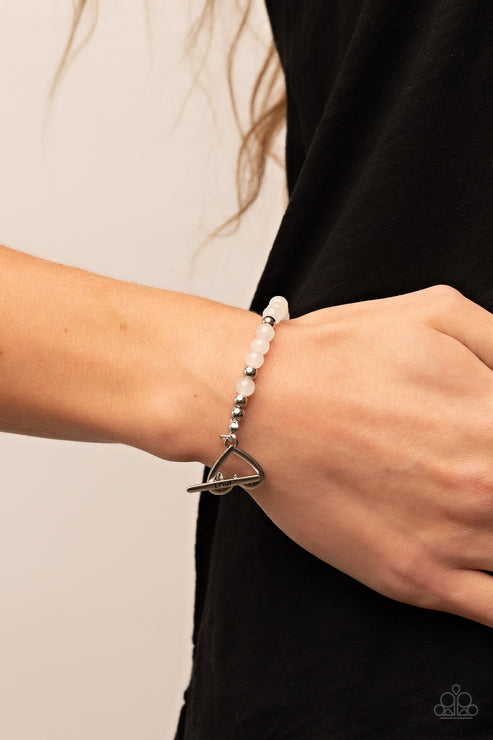 Paparazzi  Following My Heart - White  Bracelet