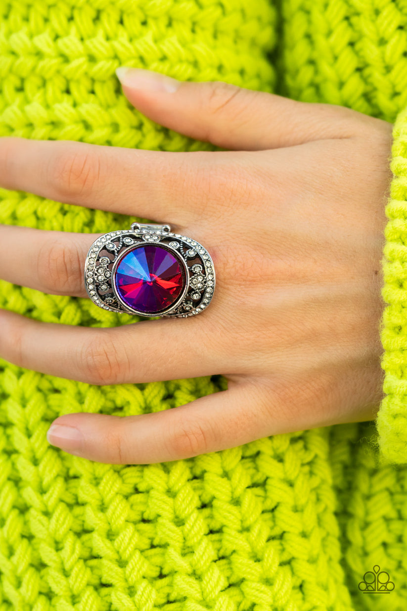 Paparazzi Ring ~ Galactic Garden - Pink