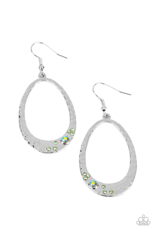 Paparazzi  Seafoam Shimmer - Green  Earrings