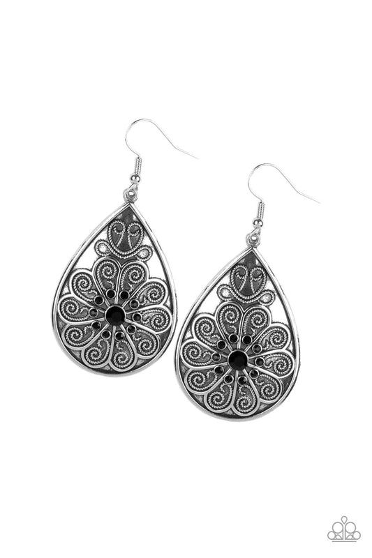 Banquet Bling - Black Earrings - Paparazzi Accessories