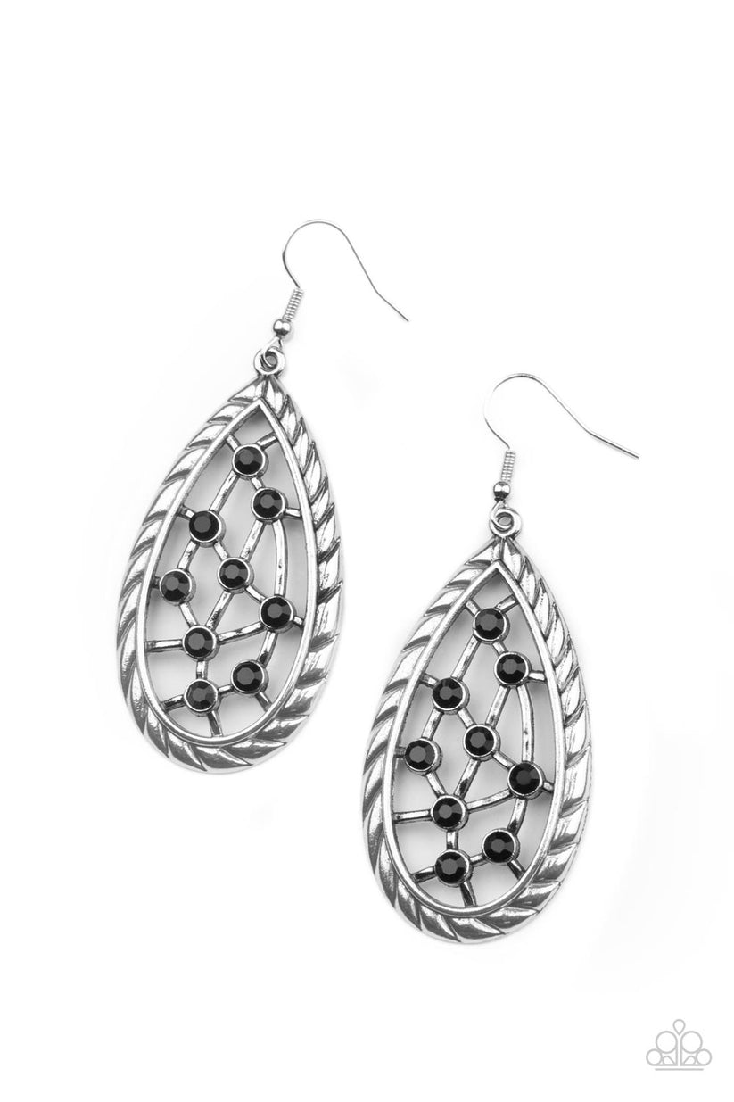 Industrial Incandescence - black - Paparazzi earrings