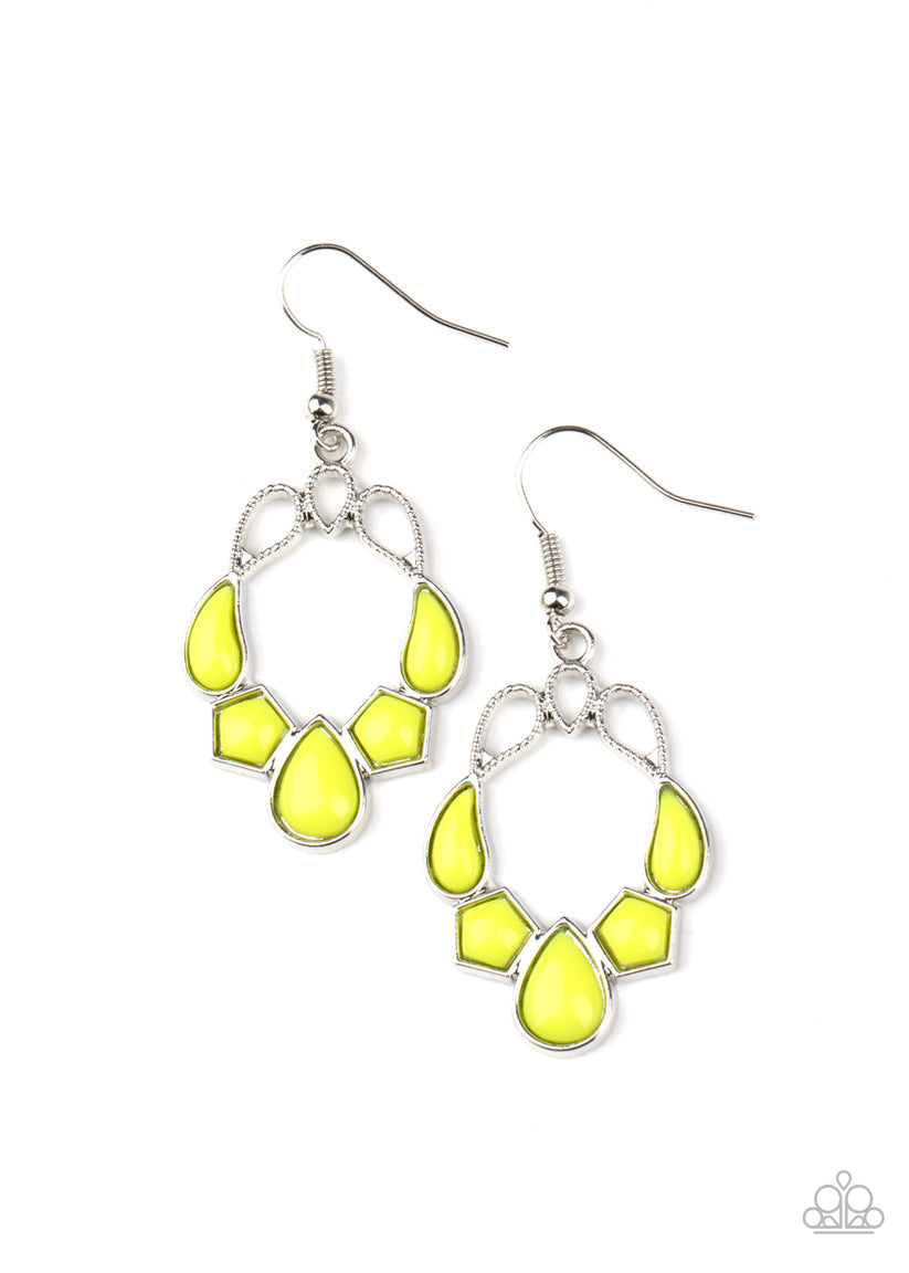 It's Rude To STEER - yellow - Paparazzi earrings