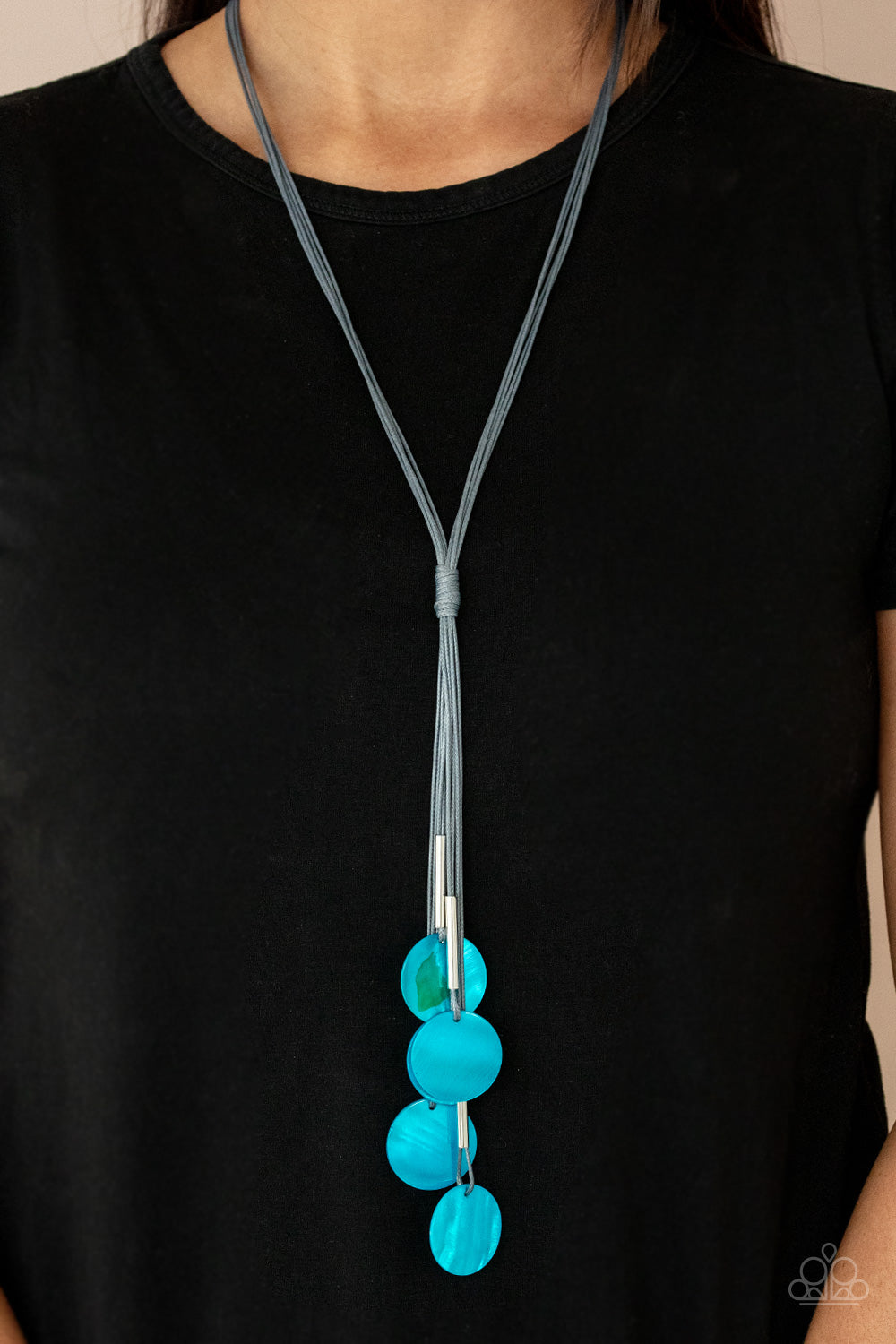 Tidal Tassels - blue - Paparazzi necklace