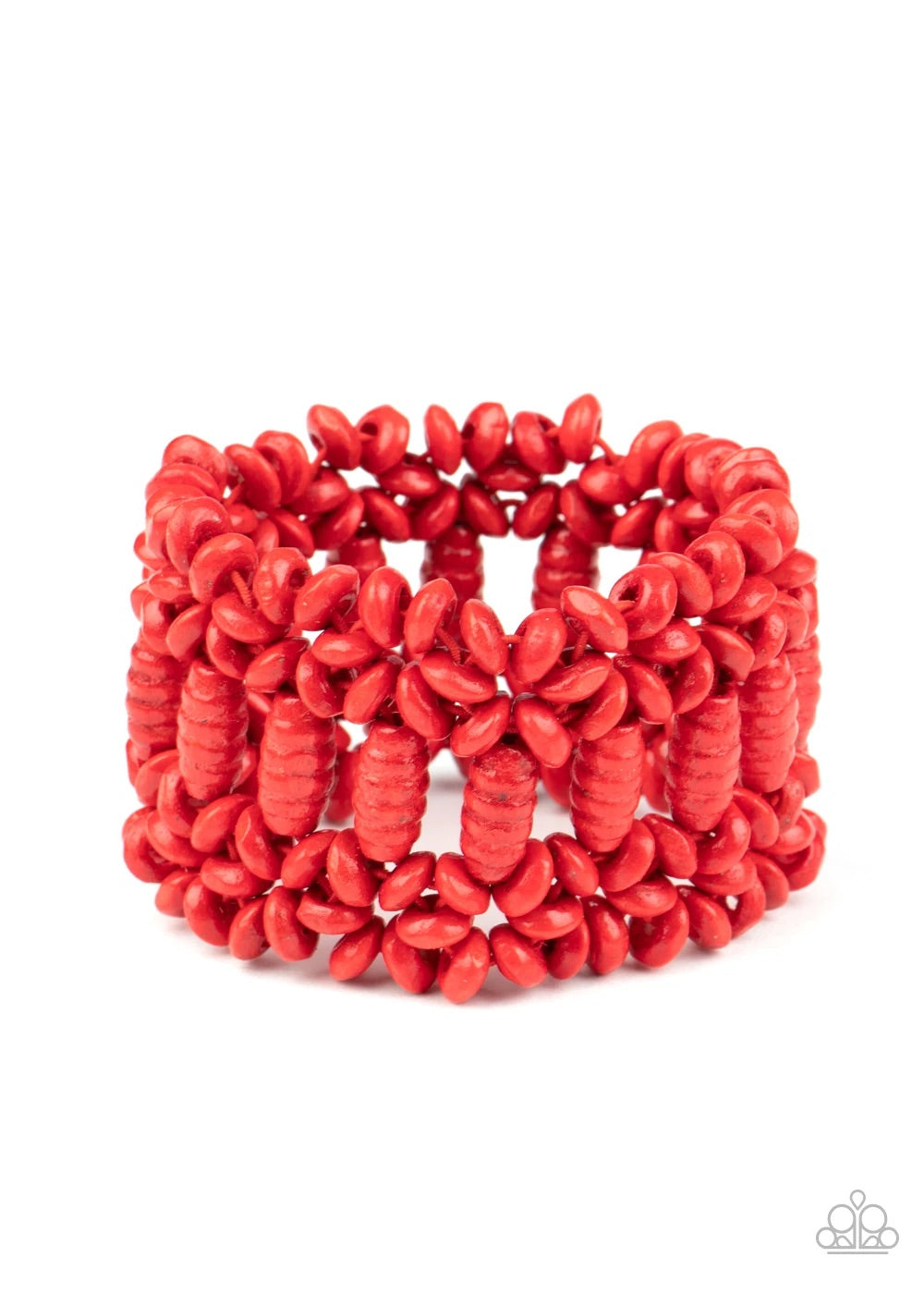 Fiji Flavor - Red Wood Bracelet-Paparazzi