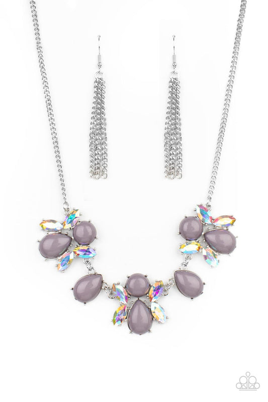 Paparazzi Accessories: Galaxy Gallery - Silver Iridescent Necklace